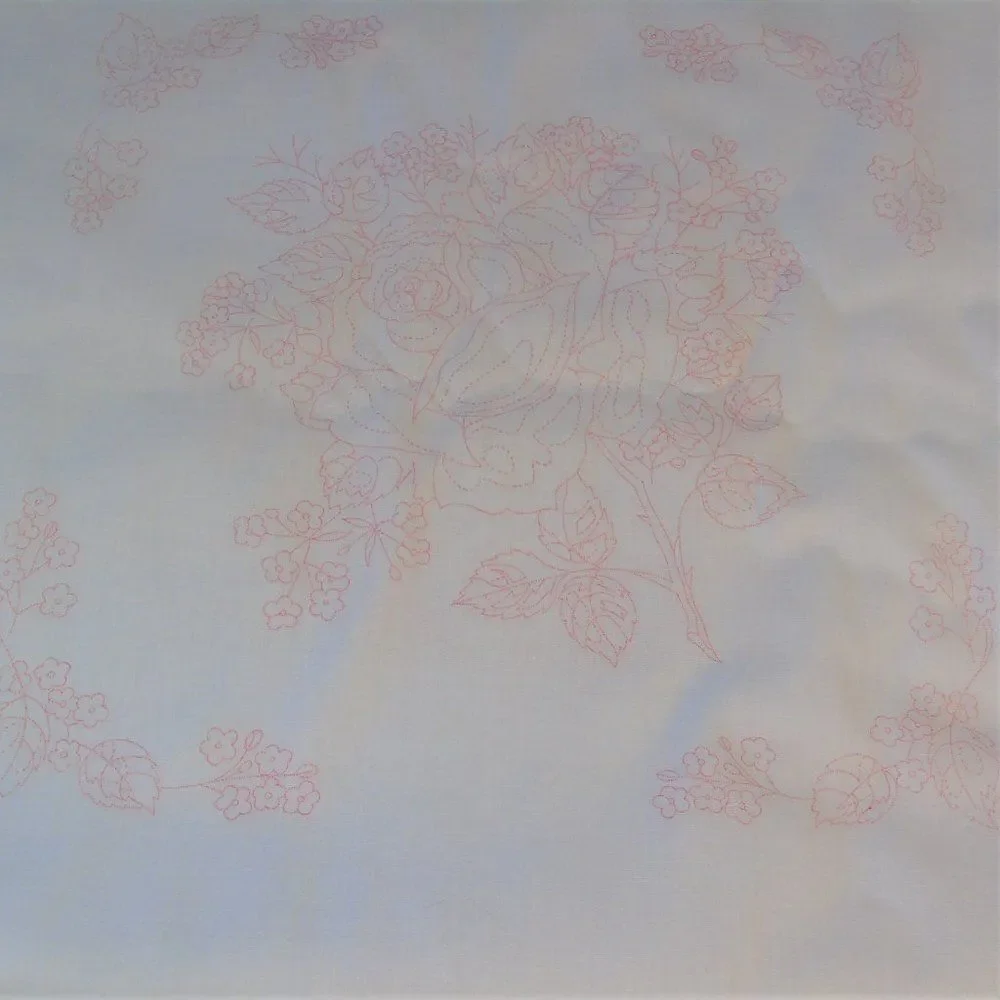 Vintage Paint Embroidery Quilt Block